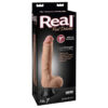 Real Feel Deluxe #7 Dildo 9" Vibe w/Balls Beige