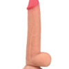 Get Lucky Real Skin Dildo 8in w/Balls Beige