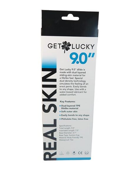 Get Lucky Real Skin Dildo 9in w/Balls