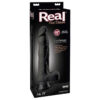 Real Feel Deluxe #11 Dildo 11" Vibe w/Balls Black