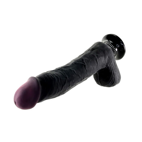 Real Feel Deluxe #12 Dildo 12" Vibe w/Balls Black, Pipedream