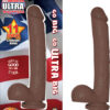 Ultra Whoppers 11in Straight Dildo w/Balls Brown