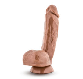 Mister Grande Dildo X5 8.5in w/Balls Brown, Blush Mister Grande Dildo X5 8.5in w/Balls Brown, Blush