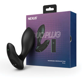 Nexus Duo Vibrating Remote Butt Plug Black