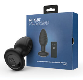 Nexus Tornado Rotating & Vibrating Butt Plug Black