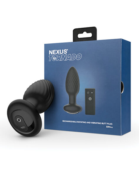 Nexus Tornado Rotating & Vibrating Butt Plug Black