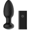 Nexus Tornado Rotating & Vibrating Butt Plug Small Black