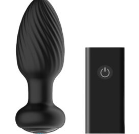 Nexus Tornado Rotating & Vibrating Butt Plug Small Black