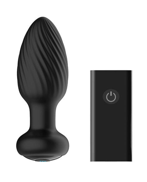 Nexus Tornado Rotating & Vibrating Butt Plug Small Black