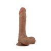 X5 Grinder Dildo 8.5in w/Balls Latin Brown, Blush