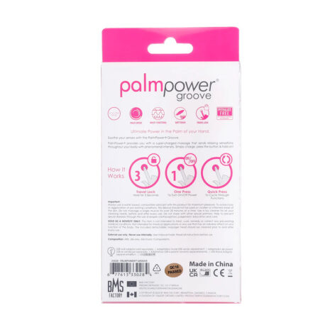 PalmPower Groove Mini Wand Massager Fuchsia, BMS