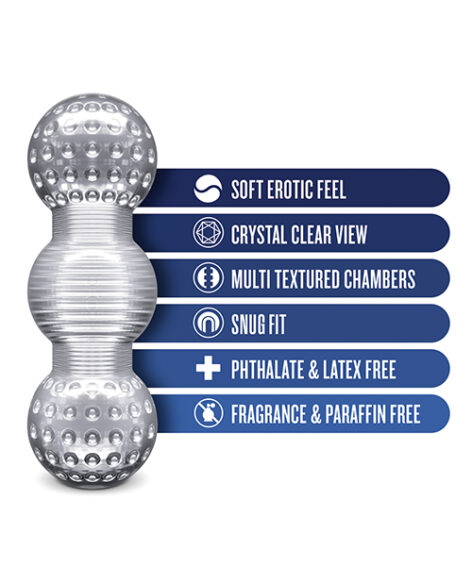 RIZE Feelz Stroker Multi Chambered Clear, Blush