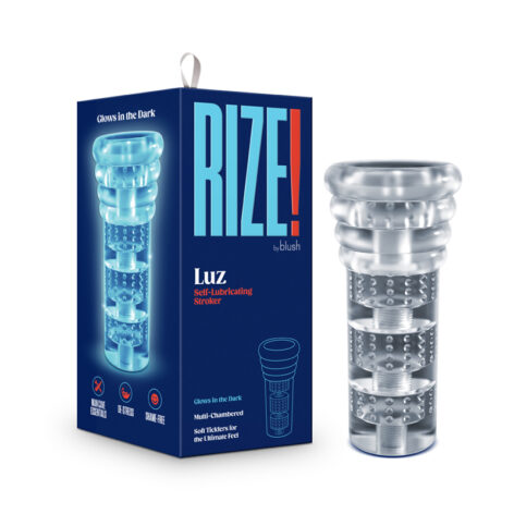 RIZE Luz Stroker Glow in the Dark Clear, Blush