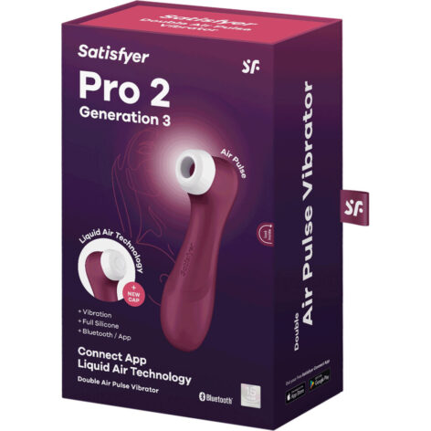 Satisfyer Pro 2 Generation 3 Connect App Wine Red