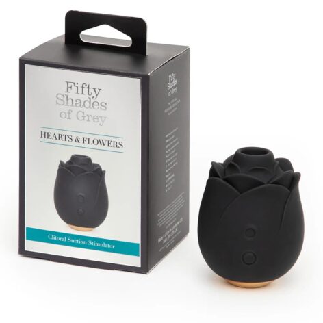 Hearts & Flowers Clitoral Suction Stimulator Black Rose