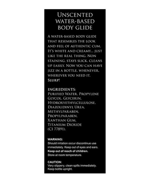 Jizz Cum Lubricant Unscented Water Based 34oz