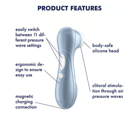 Satisfyer Pro 2 Air Pulse Clit Stimulator Blue