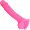 Colours Dual Density 8in Dildo w/Balls Pink Silicone