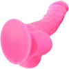 Colours Dual Density 8in Dildo w/Balls Pink Silicone