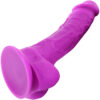 Colours Dual Density 8in Dildo w/Balls Purple Silicone