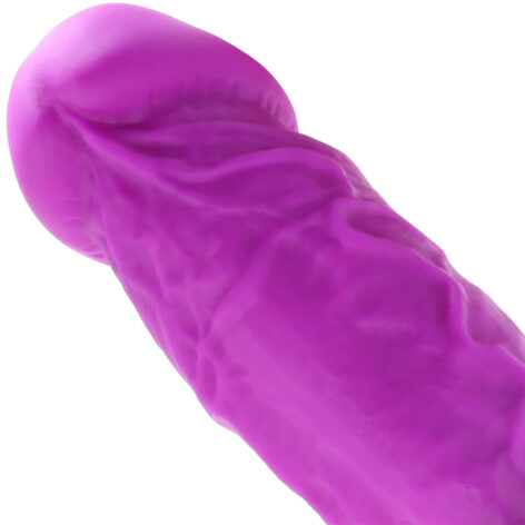 Colours Dual Density 8in Dildo w/Balls Purple Silicone