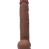 Get Lucky Real Skin Dildo 11in w/Balls Light Brown