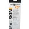 Get Lucky Real Skin Dildo 7.5in w/Balls Dark Brown