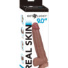 Get Lucky Real Skin Dildo 9in w/Balls Light Brown
