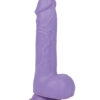 Get Lucky Real Skin Mr Lavender Dildo 7.5in w/Balls Purple