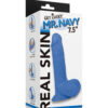 Get Lucky Real Skin Mr Navy Dildo 7.5in w/Balls Blue