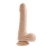 PeekABoo Vibrating Dildo 8in Uncut w/Balls Beige, Evolved