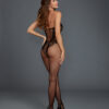 Fishnet Bodystocking Knitted Teddy Black O/S, Dreamgirl