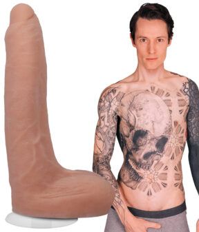 Owen Gray Dildo UltraSkyn 9in w/Balls Vanilla, Doc Johnson