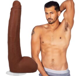 Alex Jones Dildo 11in UltraSkyn w/Balls Caramel, Doc Johnson Alex Jones Dildo 11in UltraSkyn w/Balls Caramel, Doc Johnson