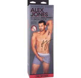 Alex Jones Dildo 11in UltraSkyn w/Balls Caramel, Doc Johnson