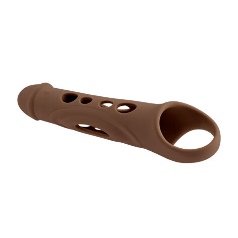 Big Boy Extender Vibrating Remote Silicone Dark Brown