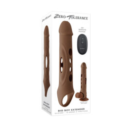 Big Boy Extender Vibrating Remote Silicone Dark Brown