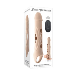 Big Boy Extender Vibrating Remote Silicone Light Beige