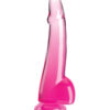 King Cock 10in Dildo w/Balls Clear/Pink, Pipedream
