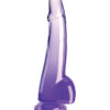 King Cock 10in Dildo w/Balls Clear/Purple, Pipedream