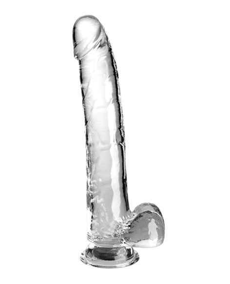 King Cock 11in Dildo w/Balls Clear, Pipedream