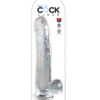 King Cock 11in Dildo w/Balls Clear, Pipedream