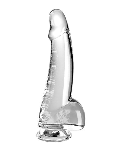 King Cock 7.5in Dildo w/Balls Clear, Pipedream