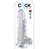 King Cock 9in Dildo w/Balls Clear, Pipedream