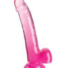 King Cock 9in Dildo w/Balls Pink/Clear, Pipedream