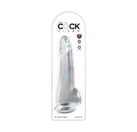 King Cock Clear 10in Dildo w/Balls, Pipedream