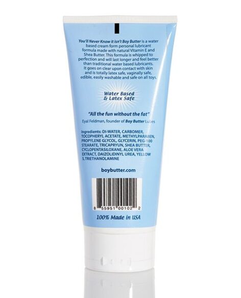 Boy Butter H2O Water Based Lubricant 6oz (178ml) Lube Tube