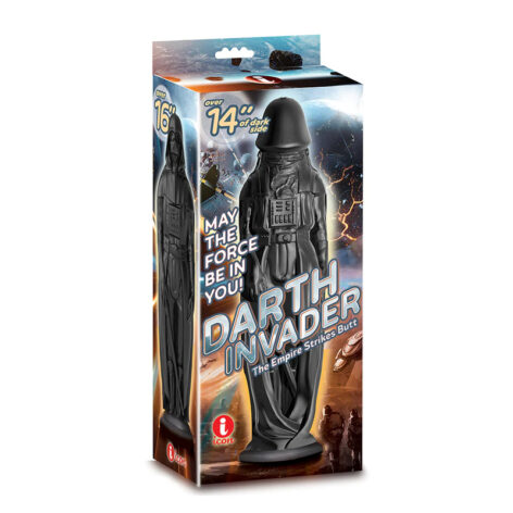 Darth Invader Dildo 14in w/Suction Cup Black, Icon Brands