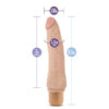 Dr. Skin 8.5in Cock Vibe 7 Dildo Beige, Blush