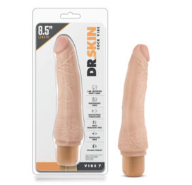 Dr. Skin 8.5in Cock Vibe 7 Dildo Beige, Blush